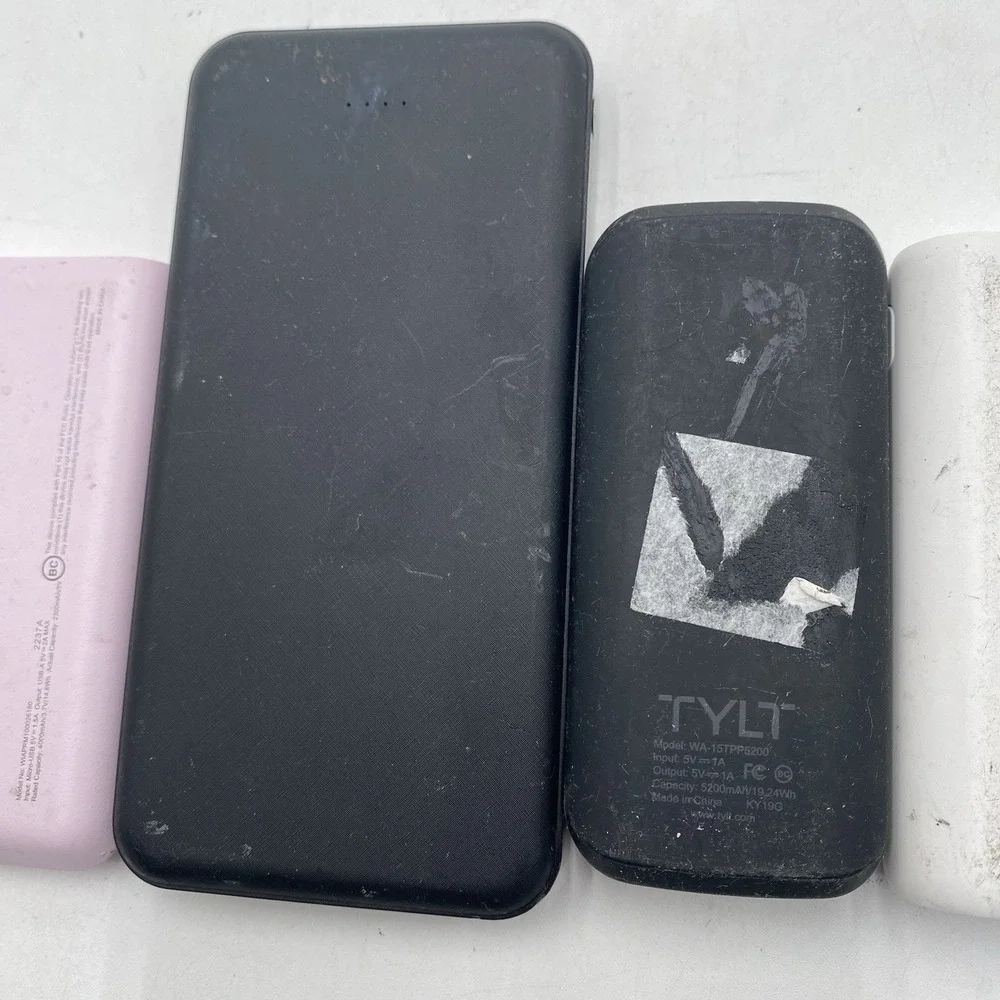 Lot Of 5 Portable Charger Power Bank‎ 20W USB-C WORKING ANKER TYLT Etc